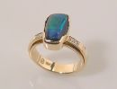 Double Shank Opal Ring